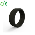 Bague en silicone gravée Anneau de sport rond noir