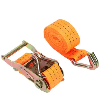 Double J Hook Polyester Ratchet Straps for Cargo Lashing and Tie Down