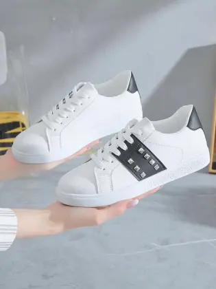 2021 black side PU with diamond women shoes