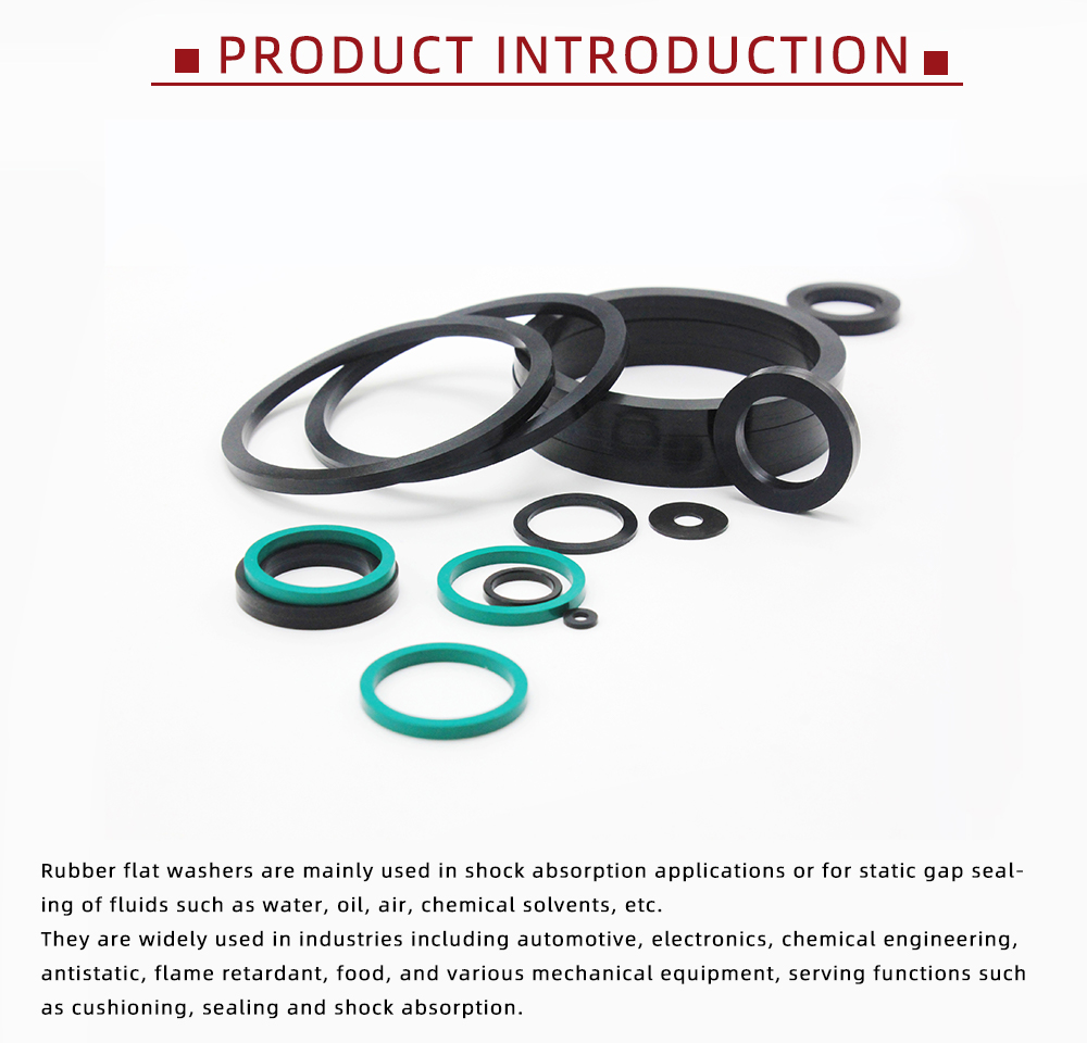 Wear-Resistant FKM Flat Washer for Piping Systems x