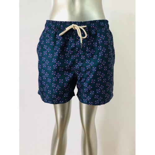 Padrão vintage shorts de praia masculinos