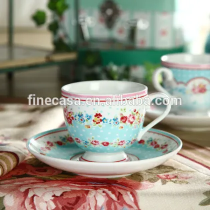 210CC Elegant Fine New Bone China Ceramic Rose Tea Cup and Saucer of Mary Garden