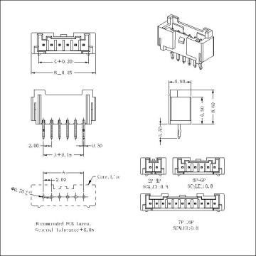 2,00 mm rechte DIP-wafel (PA PAD)