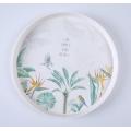 plant round serving tray for indoor and outdoor