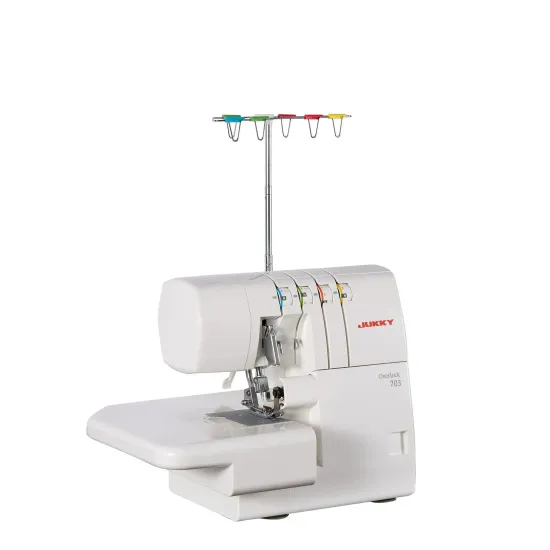 JUKKY 703 Hot Sale Four-Thread Overlock Sewing Machine - Portable for Home and Industry