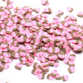 5 * 7mm Pink Cartoon Cup Cake Clay Slice Simulated Food Sprinkles DIY Accessories