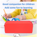 Silicone single zip pen case for kids