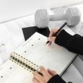 A4 -spoel die mijn wekelijkse trainingsfitnessplanner bindt