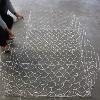 Gabion mesh for flood prevention