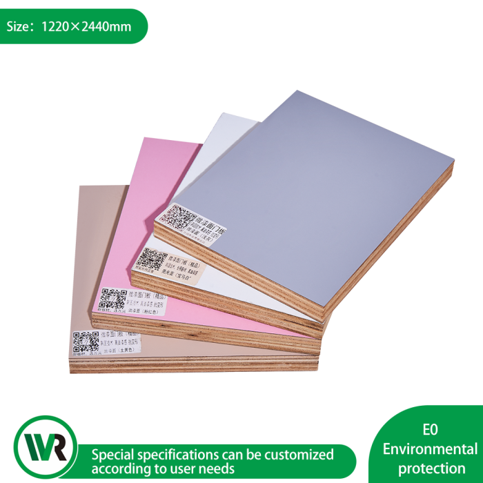 Panel de puerta de gabinete de PET con núcleo de madera contrachapada