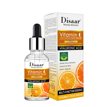 Disaar Organic Facial Serum 30ml: Natural VC Serum for Whitening and Moisturizing with Hyaluronic Acid and Vitamin C for Aging Skin