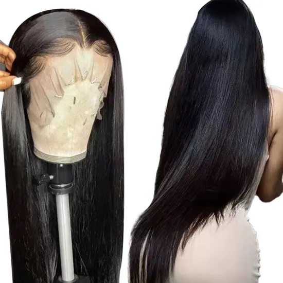 HanF Human Wig Vendor Highlight Brown Wig Ombre Color Malaysian Virgin Cuticle Aligned Human Hair Wig HD Lace Front Closure