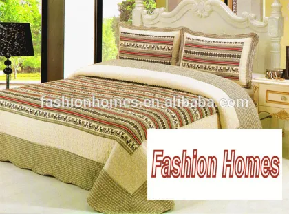 4pcs quilt cover with stripes/king cotton bedding set