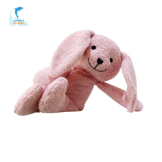 Custom stuffed animal plush toy health rabbit doll 25cm bunny plush toy with natural corn built-in