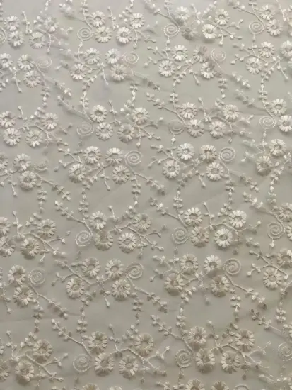 Thin lace fabric mesh cloth after processing hot drilling hot beads