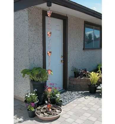 Factory Supply Aluminum Copper Chime Lily Bell Rain Chain