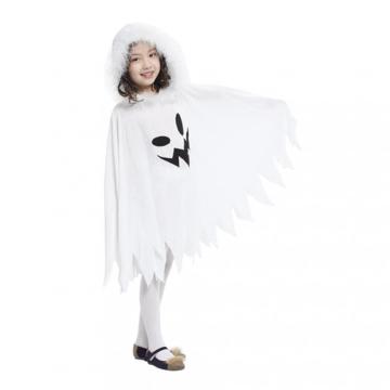 White Ghost Halloween Cloak Girl -kostuum