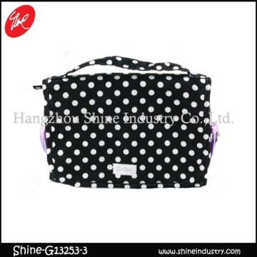 2015 fashion dots pvc waterproof wash bag/cosmetic bag for ladies
