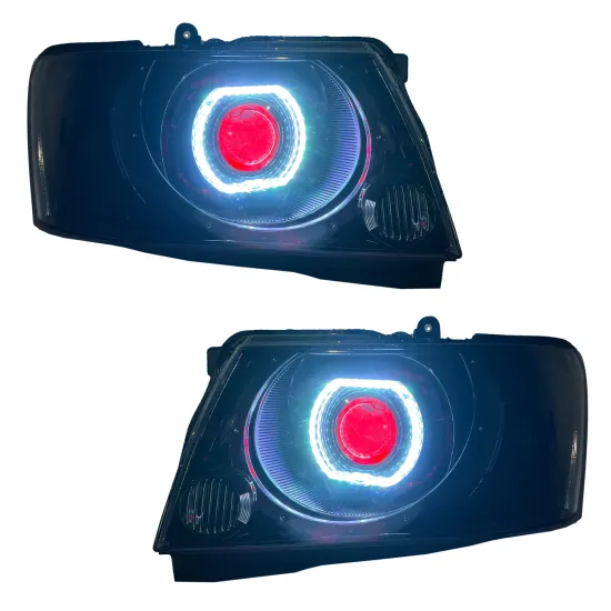 RGB Honeycomb C Type Bi-LED Projector Lens Headlamp for Nissan Patrol Y61 GU