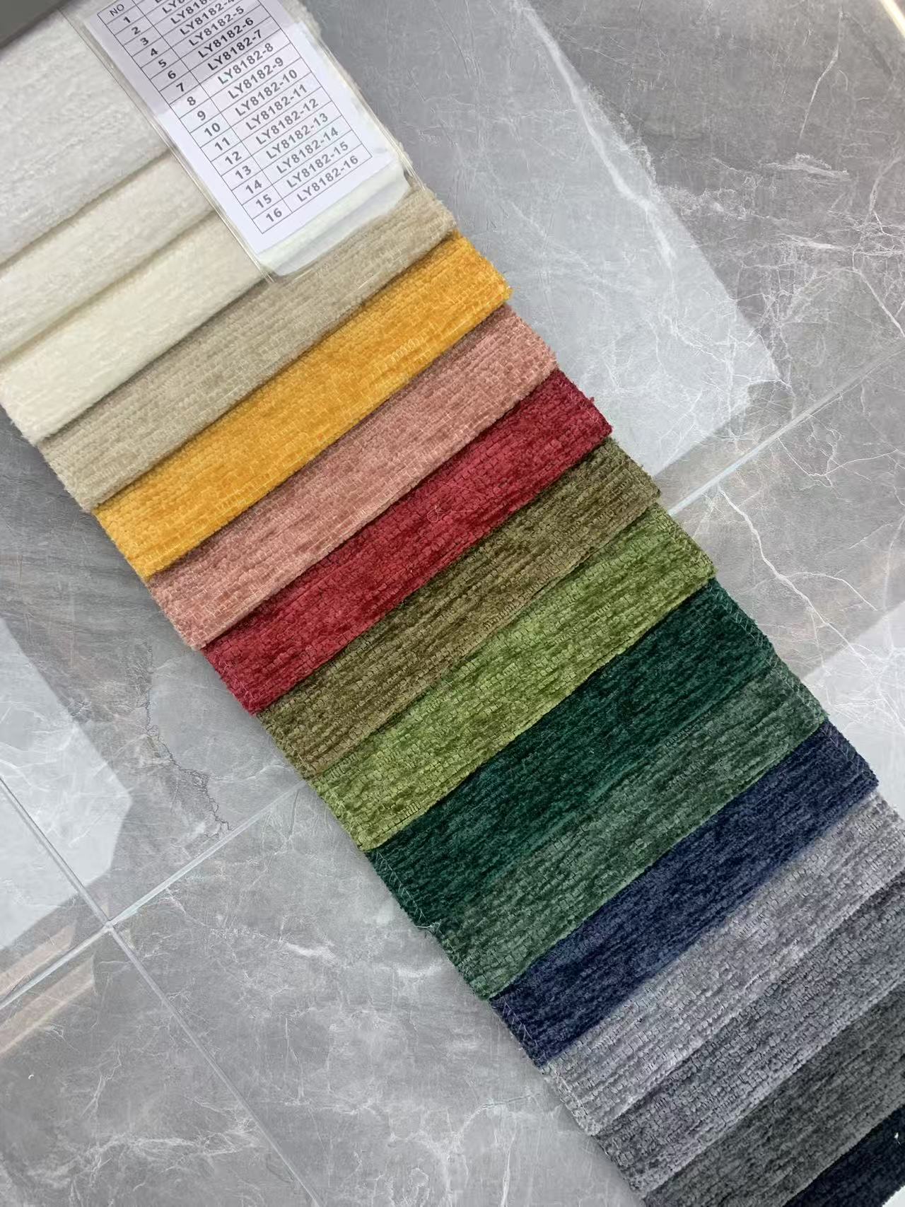 Textured Chenille Upholstery Fabric for Sofa and Furniture