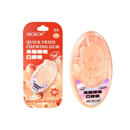 Popping Beads Fresh Breath White Peach Mint Flavor Candy (80g)