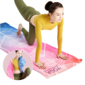 Anti-slip printed microfibre suede yoga mat towel sports