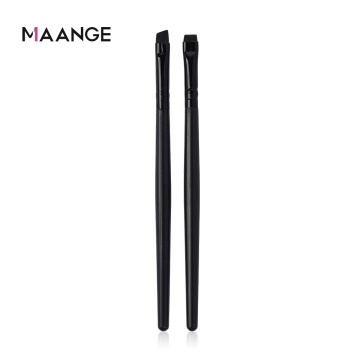 High Quality Wholesale Custom Logo Makeup Brushes: 2 Pcs Angled Eyeliner and Eyebrow Brushes