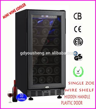 Built-in Mini Bar Fridge / Refrigerator Hotel Mini Bar Fridge USF-33S Single Zone Plastic Door Mini Bar Refrigerator
