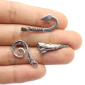 Good Quality 25MM 26MM 31MM Large Fish Hook Pendants Antique Silver Color Fish Hook Charms Jewelry Making Supplier