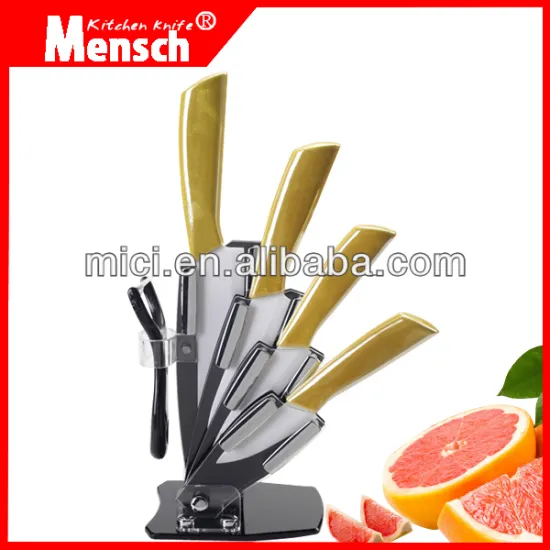 6 pcs Family Union Series ceramic kitchen knife set with ceramic handle