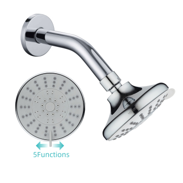 11cm ABS Plastic 5 Functions Fixed Top Rain Shower Head Ducha