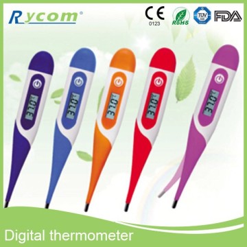 Electronic Digital Thermometer For Fever Red Yellow Green Flexible Digital Thermometer