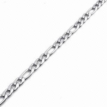 10mm High Polished Stainless Steel Figaro Chain Necklace