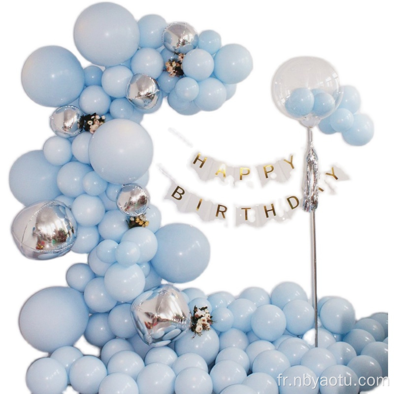 Décoration de fête d'anniversaire 5inch 11 pouces 18 pouces Bleu Bleu Balon Garland