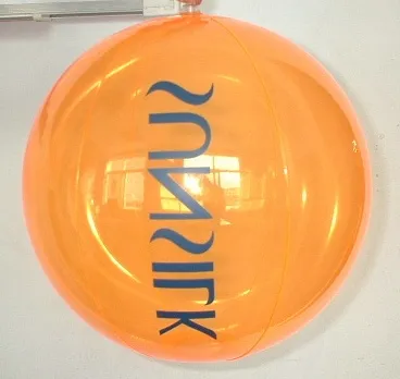 Orange PVC Inflatable Beach Ball with Customized LOGO