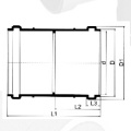 DIN Drainage Upvc Socket Rubber Spigot Warna Kelabu