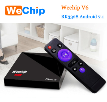 2017 shenzhen full sexy hd video download wechip v6 smart rk3328 android 7.1 tv box from JoinWe