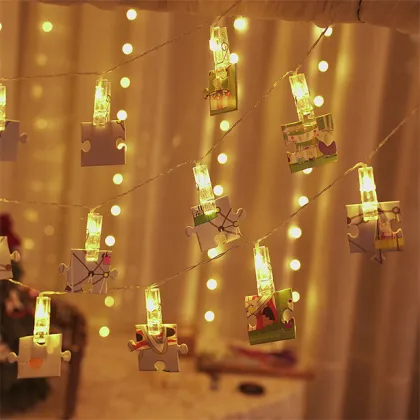 DIY Card Photo Clip String Lights LED Fairy Lights for Christmas Bedroom Decor