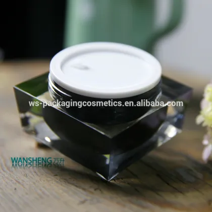 Customized Luxury Square Cosmetics Plastic Jar 50g