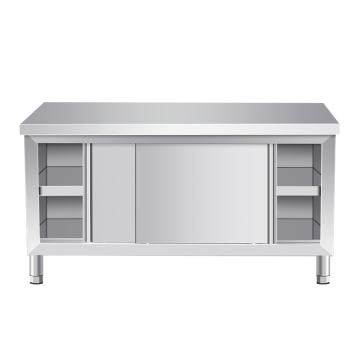 2022 Kitchen Equipment Push-pull Door Workbench and Stainless Steel Tables
