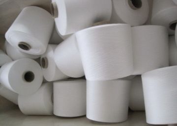 Paper Cone Industrial Polyester Thread , White 100% Polyester Yarn