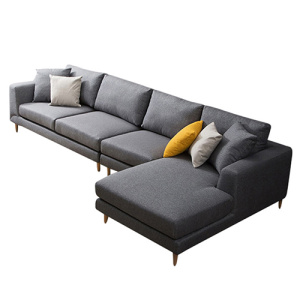 Chaise Lounge 3-piece Fabric Upholstered Sectional Sofas