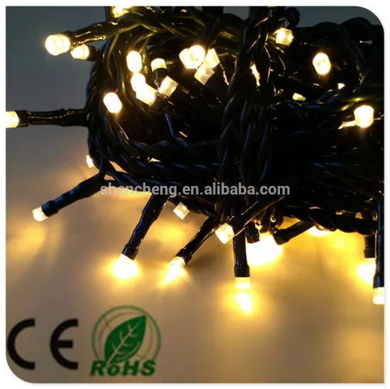 50L LED string light warm white with plug indoor use led christmas lights for christmas decoration,street lights