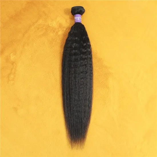 Salon Owners Select 10A Kinky Straight 30 32 34 36 Inch Brazilian Yaki Hair Bundles Human Hair Weaves Natural Human Hair