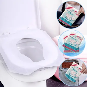 10pcs/bag Disposable Toilet Seat Cover Toilet Paper Mat For Travel Outdoors Camping Toilet Tools Bathroom Accessories In Stock
