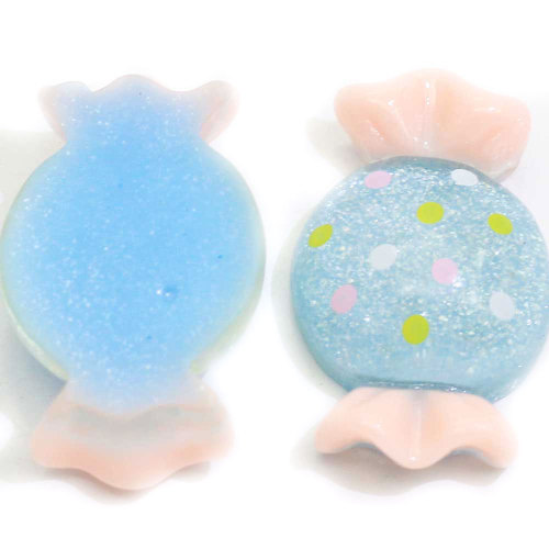 Multi Color Candy Shaped Resin Cabochon Kids Toy DIY Decoration Beads Charms Bedroom Desk Ornaments Beads Spacer