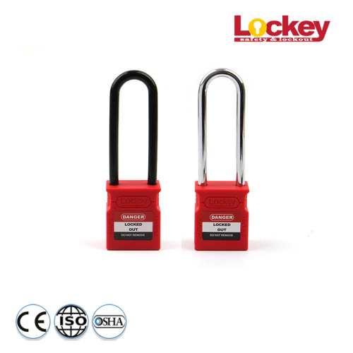 Lockey 76mm Steel Shackle Safety Padlock