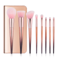 2022 Baru Kedatangan Gradien Pink Plastik Menangani Makeup Brush 8 pcs OEM / ODM