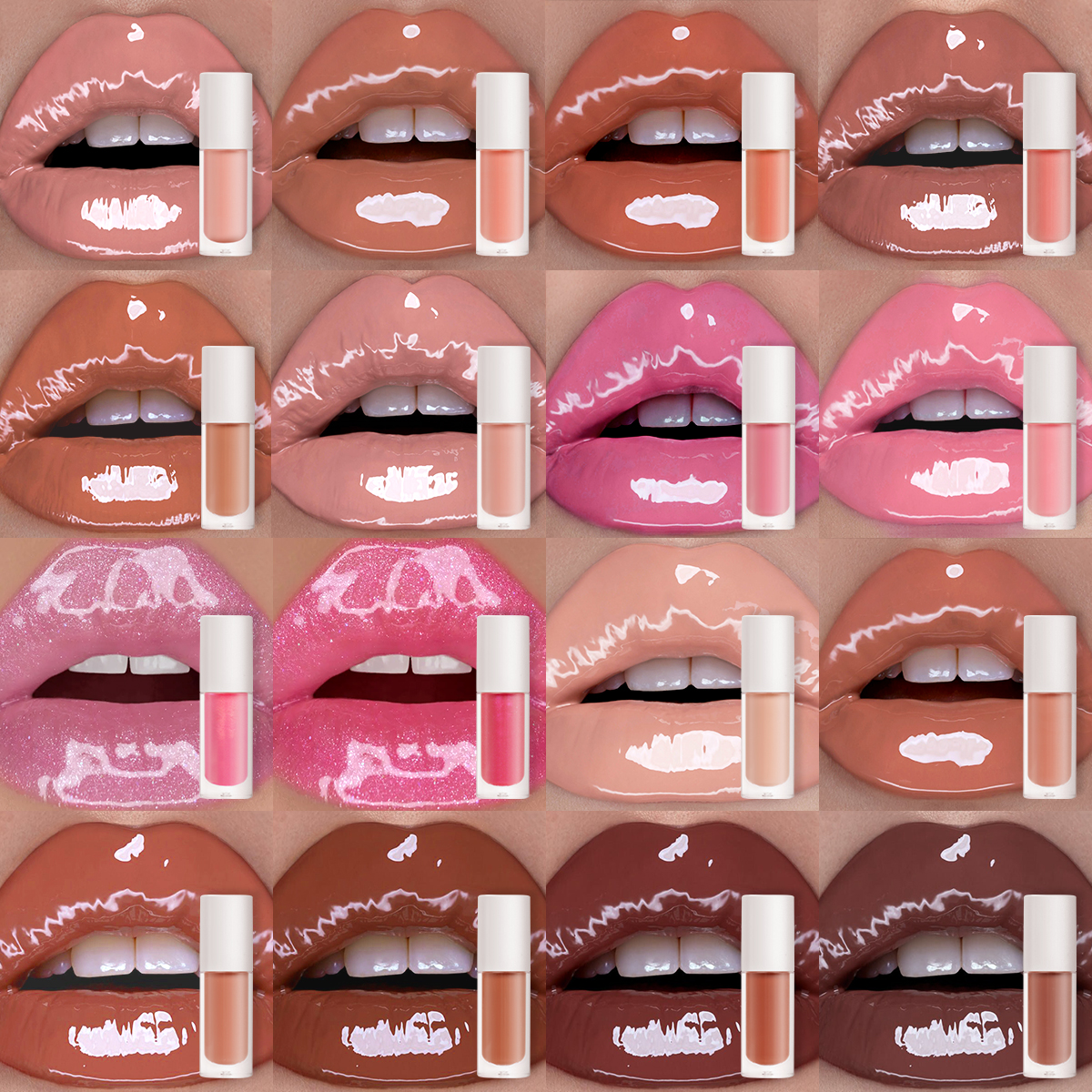 16 Color Changing Lip Oil Pigmented Big Brush Magic Moisturizing Flavouring Fruit Clear Vegan Pink Lipgloss Lip Plumper Gloss