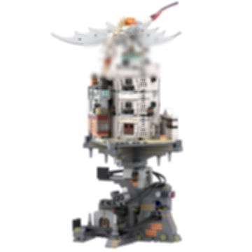 New JD026 Wizarding Bank Building Blocks: Gringotts MOC Puzzle Toy
